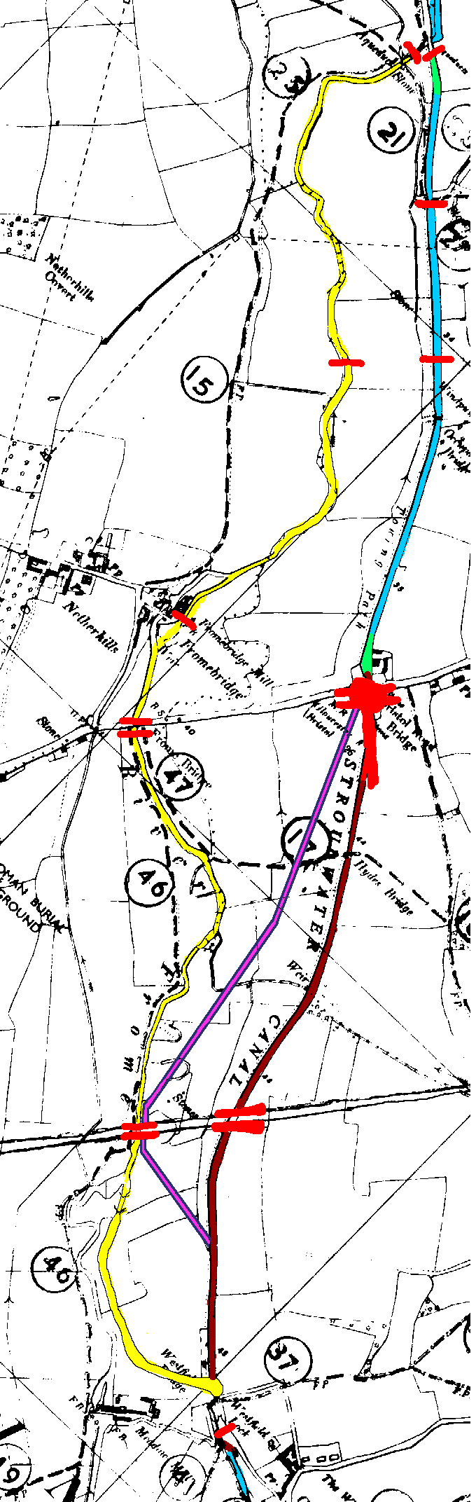 Map 2 Stroudwater Navigation Latham to Westfield Lock